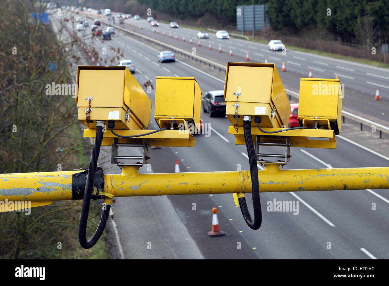 Speed Camera Motorway Uk Police High Resolution Stock Photography and