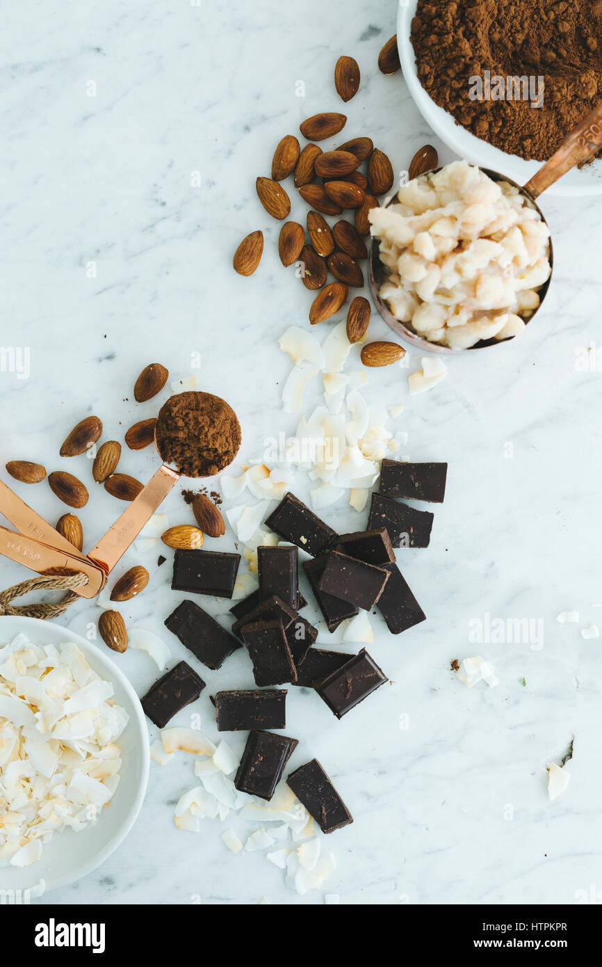 Ingredients on marble Stock Photo Alamy