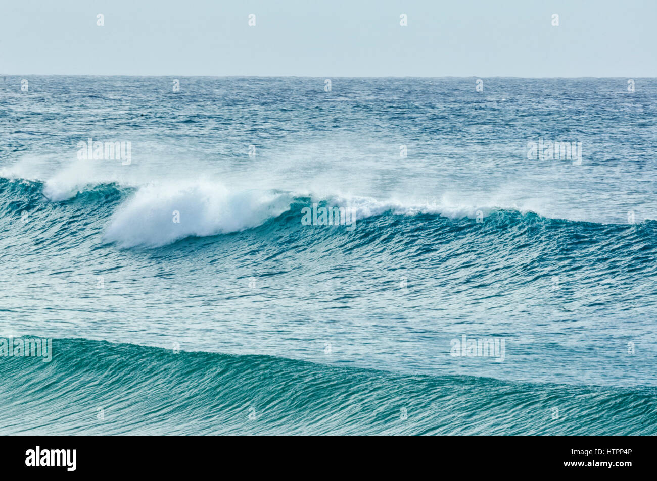 A big wave breaking, Dalmeny, South Coast, New South Wales, NSW, Australia Stock Photo
