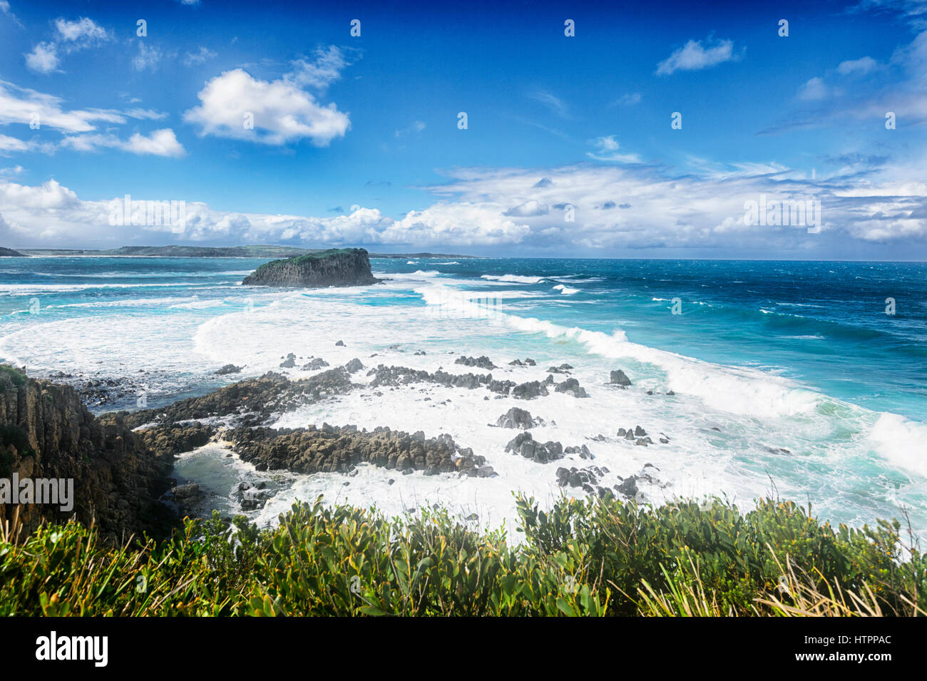 Heavy Seas with large waves and white spume at Minnamurra, Illawarra