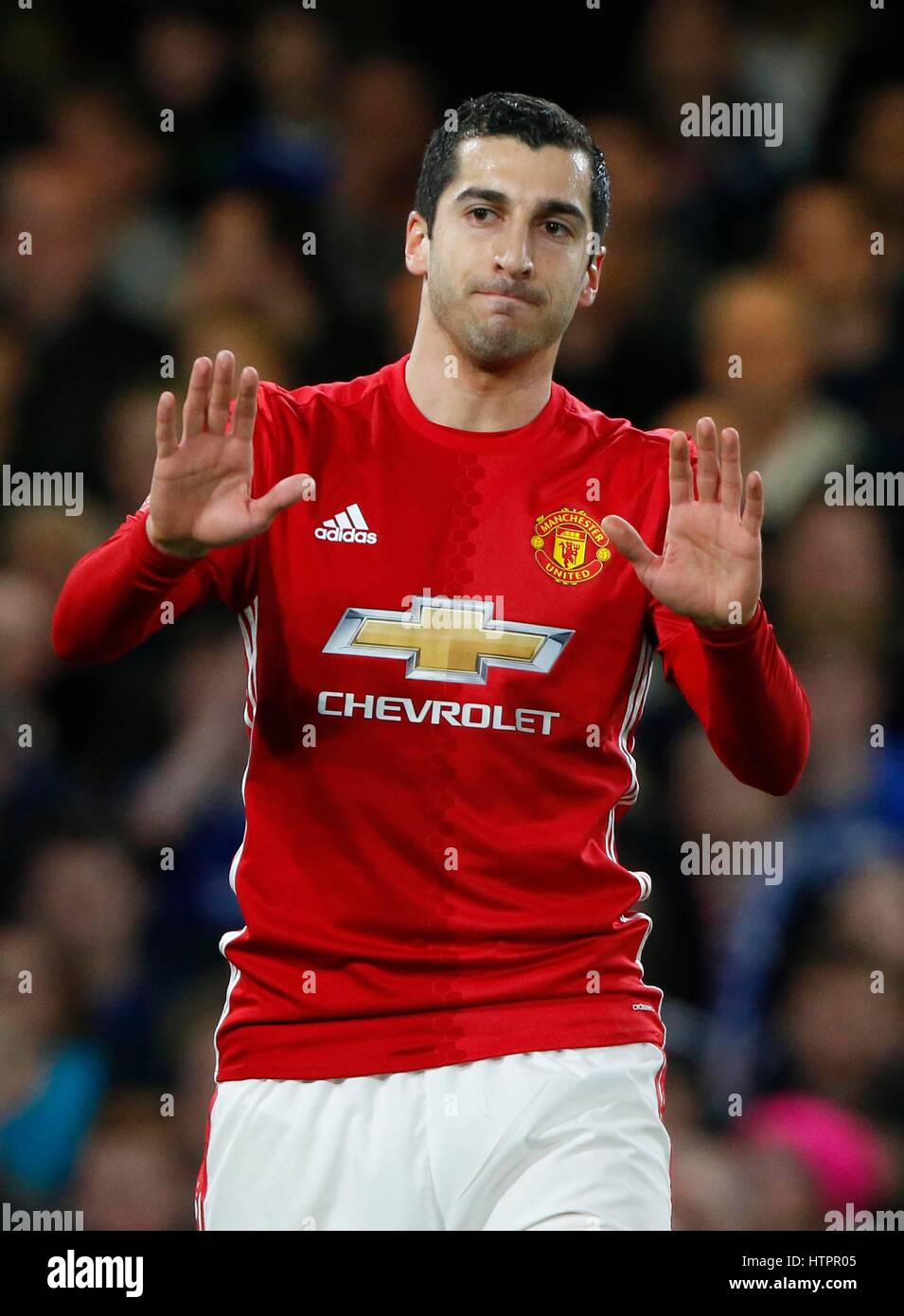 Henrikh Mkhitaryan of Manchester United during the FA Cup match between  Chelsea and Manchester United at Stamford Bridge in London. March 13, 2017.  *** EDITORIAL USE ONLY *** FA Premier League and