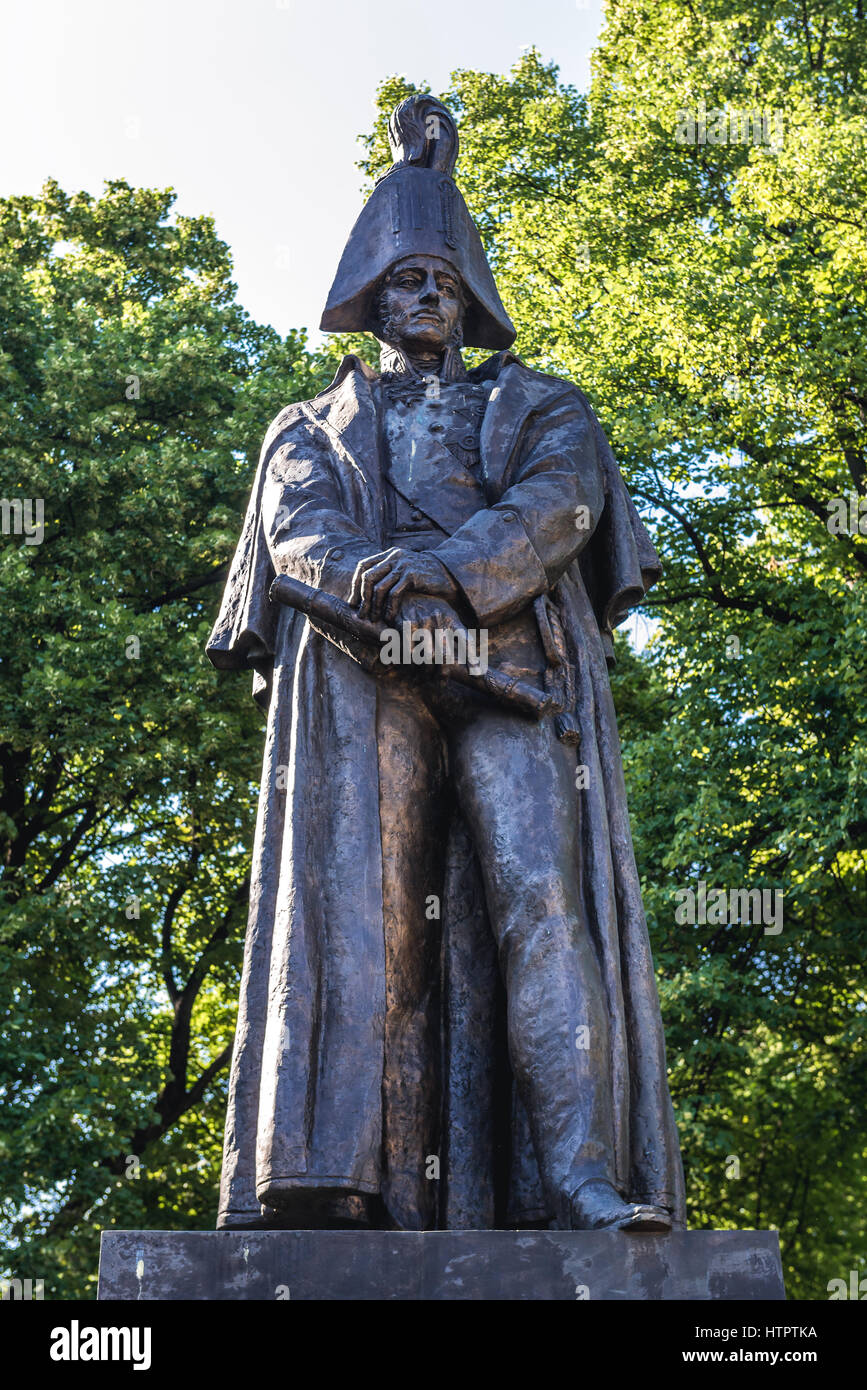 Monument of Michael Andreas Barclay de Tolly in Esplanade Park in Riga ...