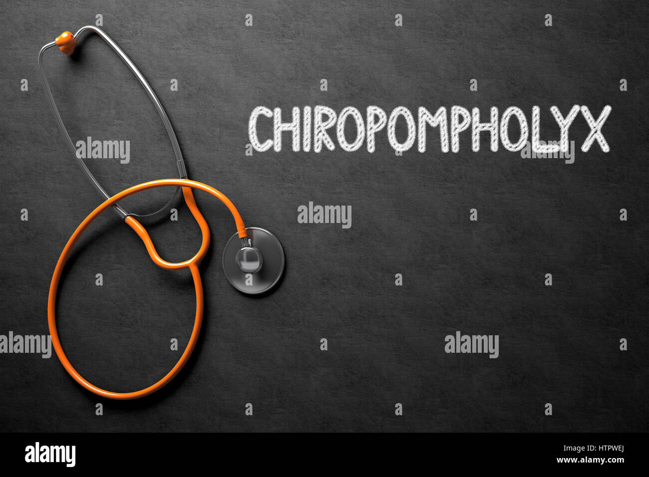 Chiropompholyx Concept on Chalkboard. 3D Illustration. Stock Photo