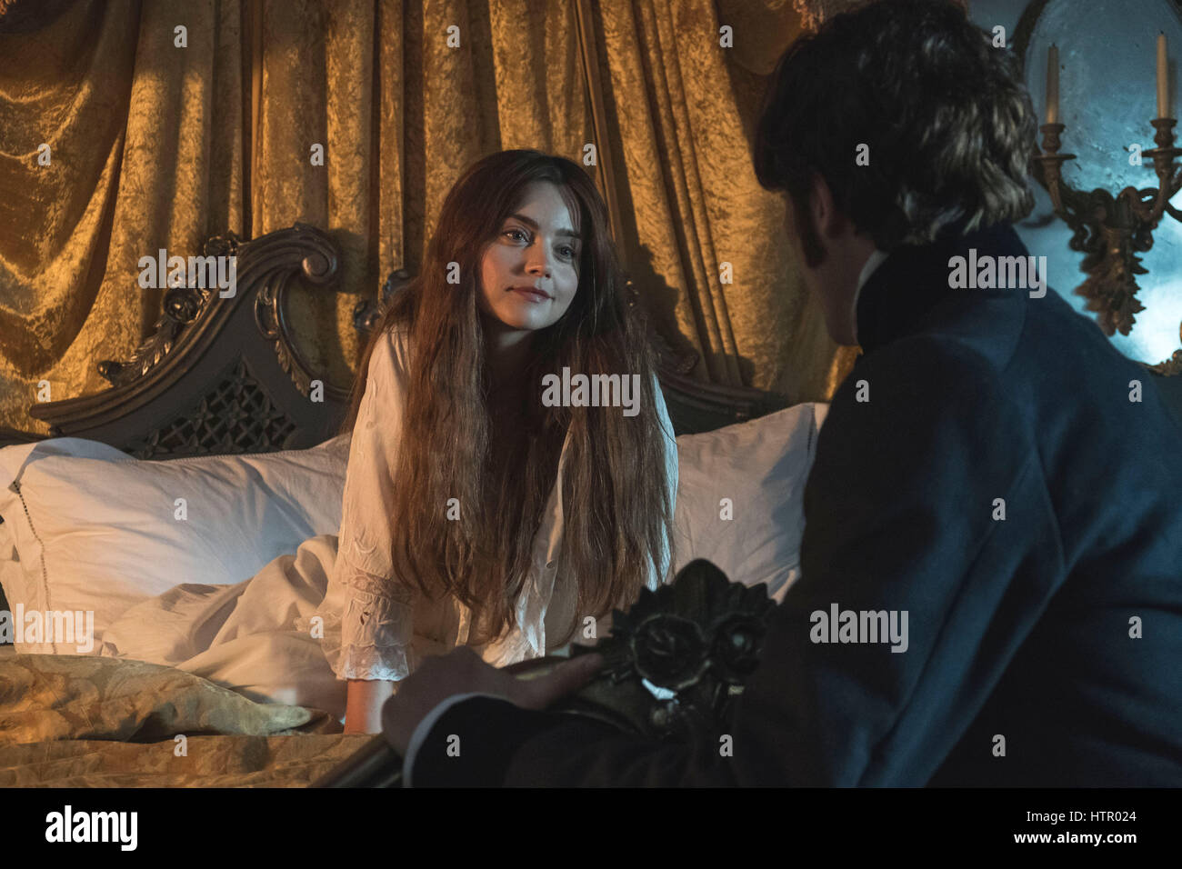 VICTORIA, (from left): Jenna Coleman, Tom Hughes (back to camera ...