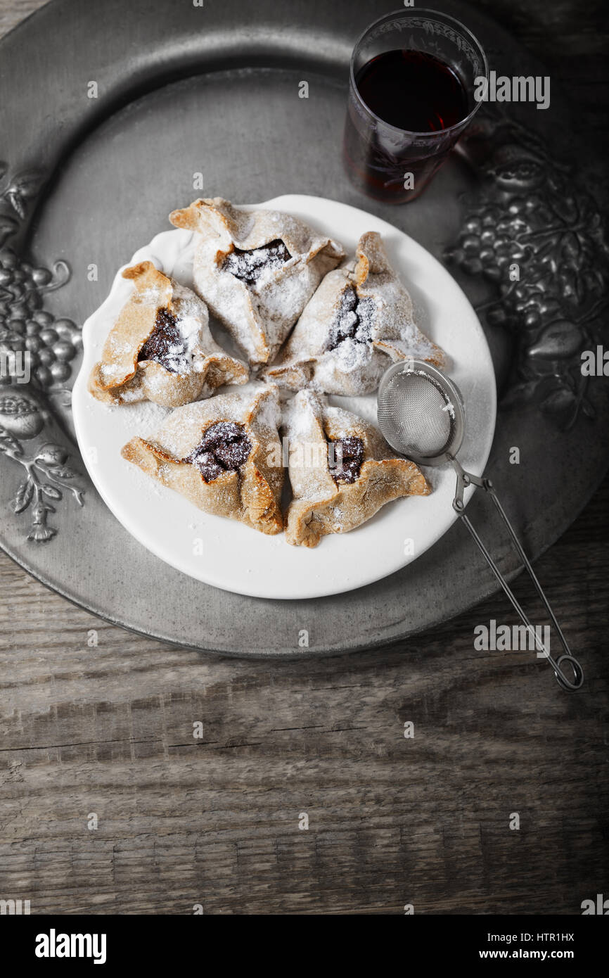 Jewish Pastry Hamantaschen on a table for Purim Holiday Stock Photo Alamy