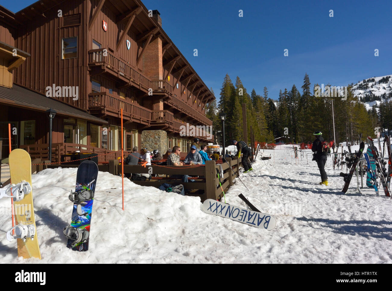 Sugar Bowl ski resort, Norden CA Stock Photo Alamy