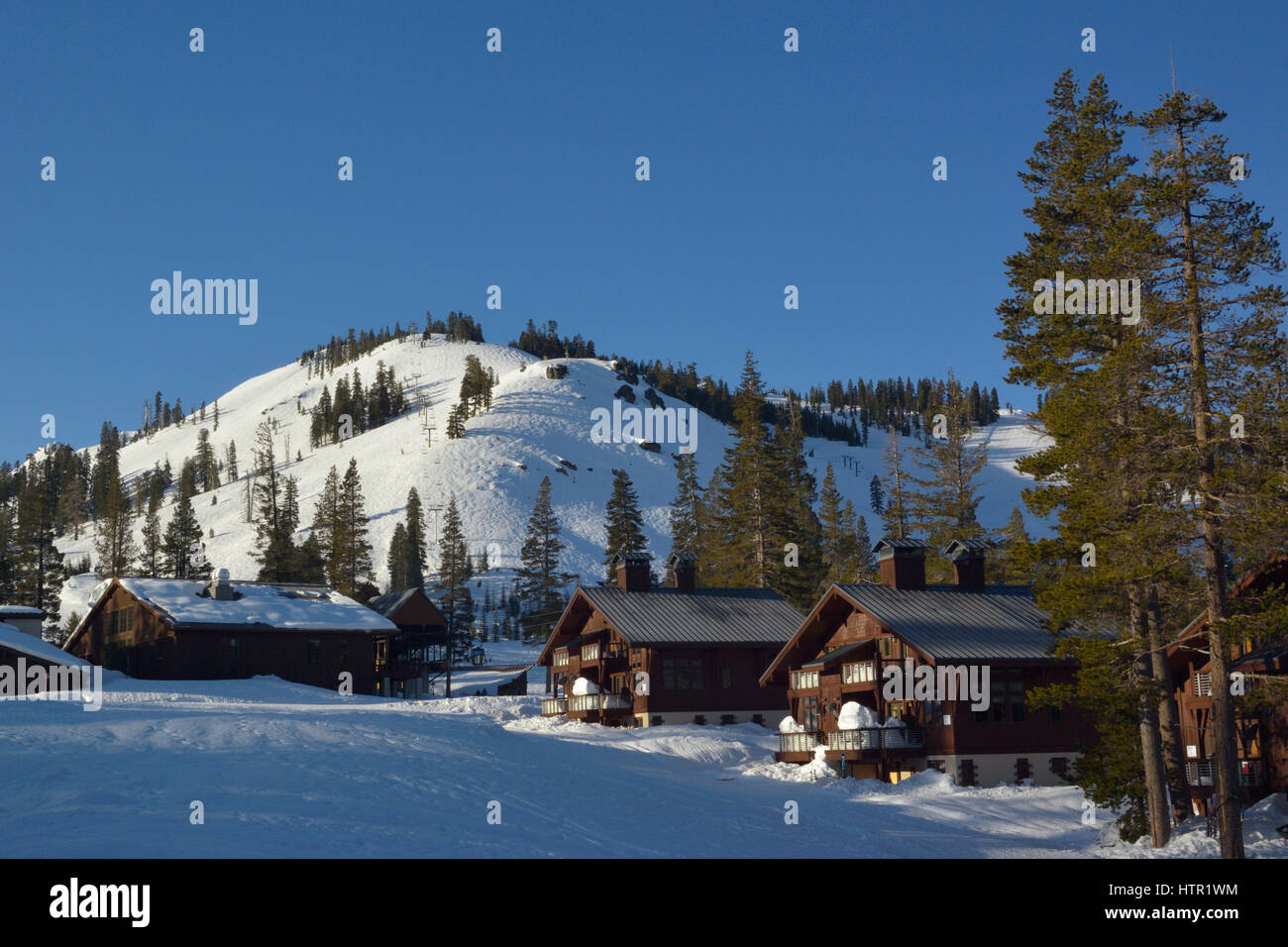 Sugar Bowl ski resort, Norden CA Stock Photo Alamy