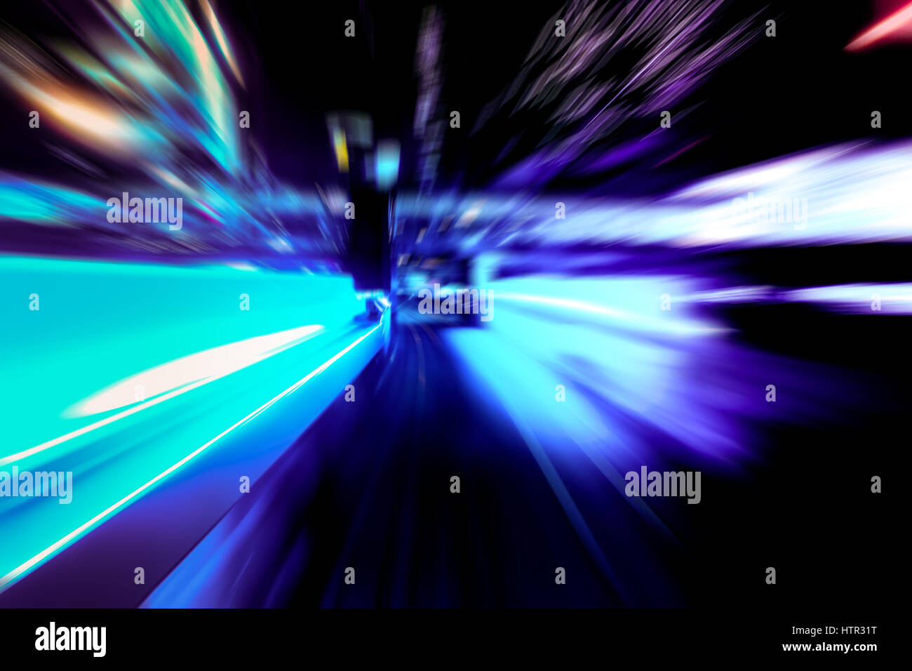 moving traffic light trails at night Stock Photo - Alamy