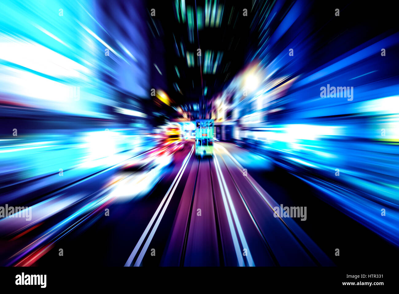 moving traffic light trails at night Stock Photo - Alamy