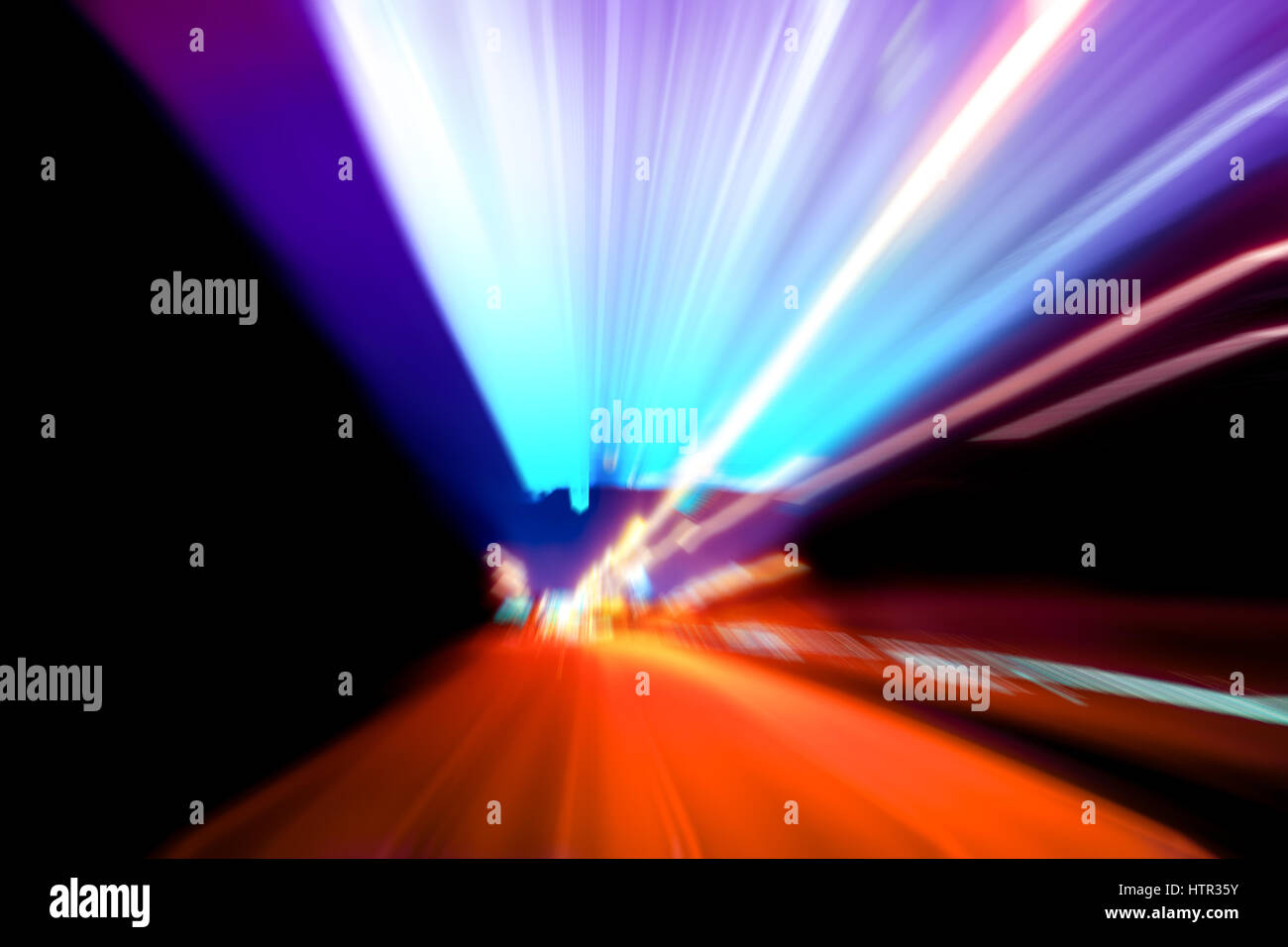 moving traffic light trails at night Stock Photo - Alamy