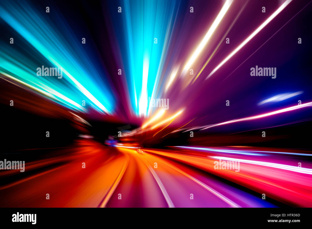 moving traffic light trails at night Stock Photo - Alamy