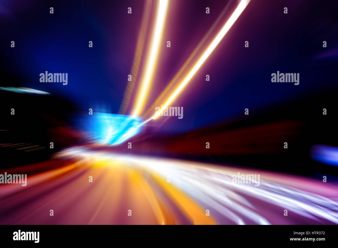 moving traffic light trails at night Stock Photo - Alamy