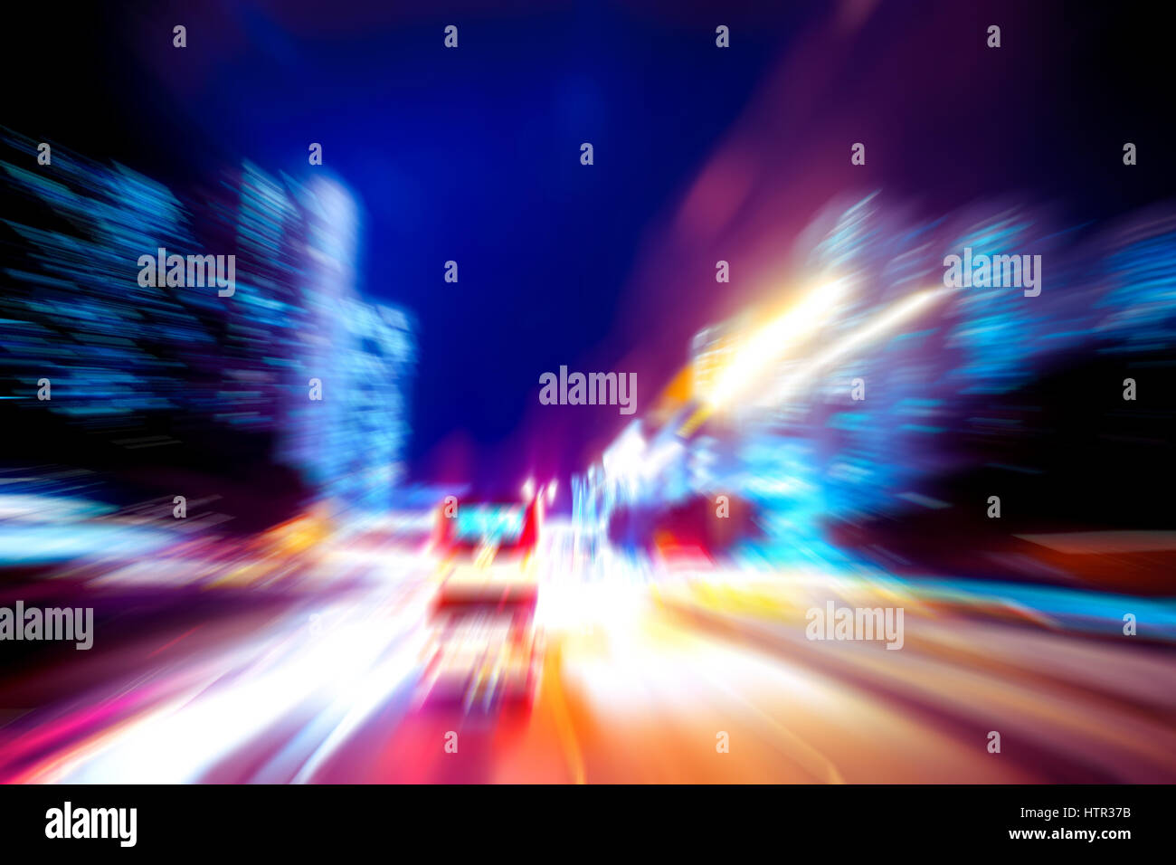 moving traffic light trails at night Stock Photo - Alamy