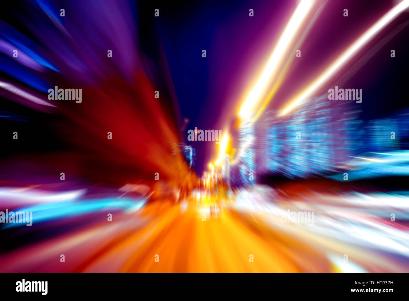 moving traffic light trails at night Stock Photo - Alamy