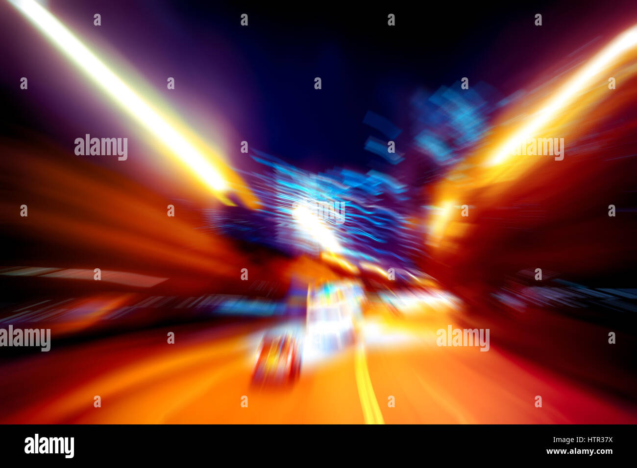 moving traffic light trails at night Stock Photo - Alamy