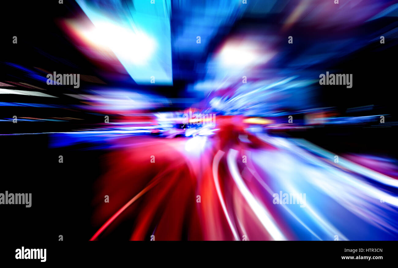 moving traffic light trails at night Stock Photo - Alamy
