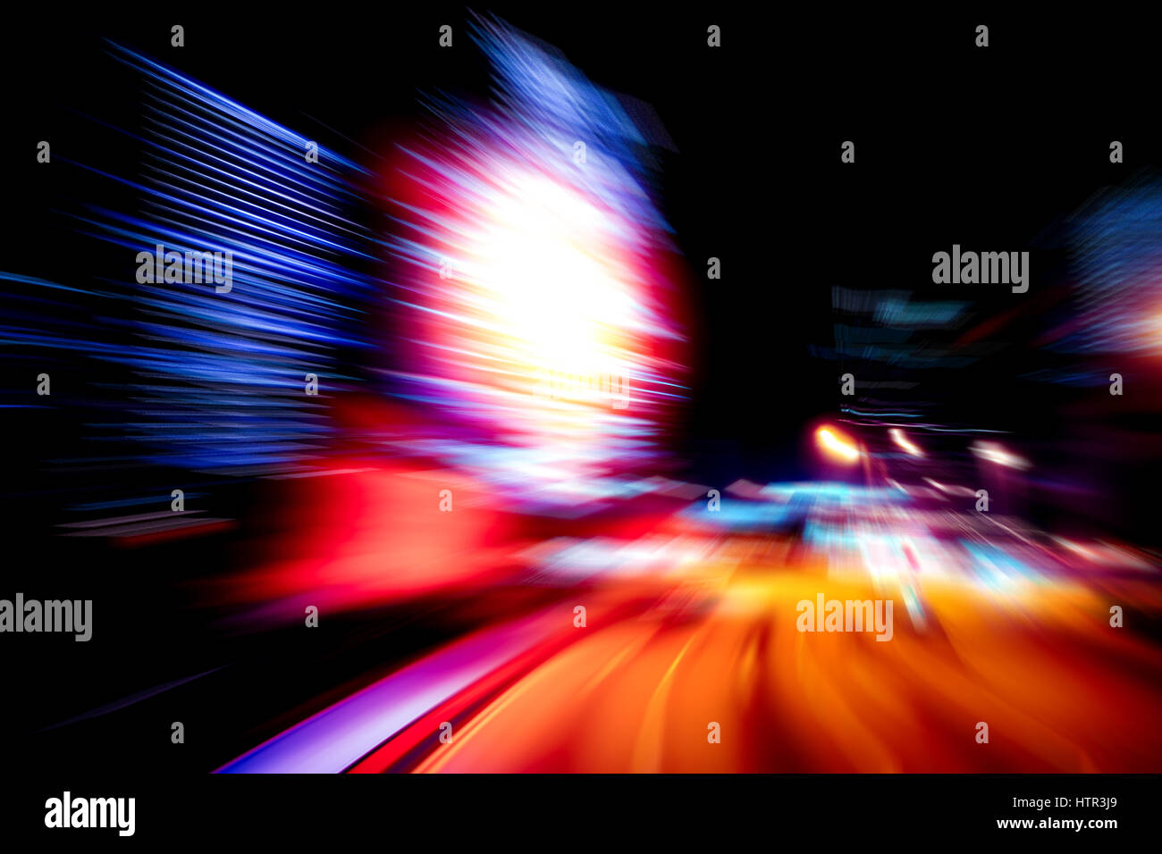moving traffic light trails at night Stock Photo - Alamy