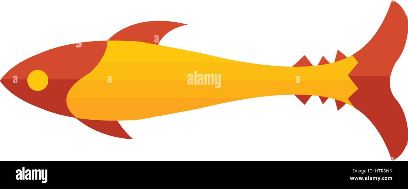 yellow fish vector cute Stock Vector