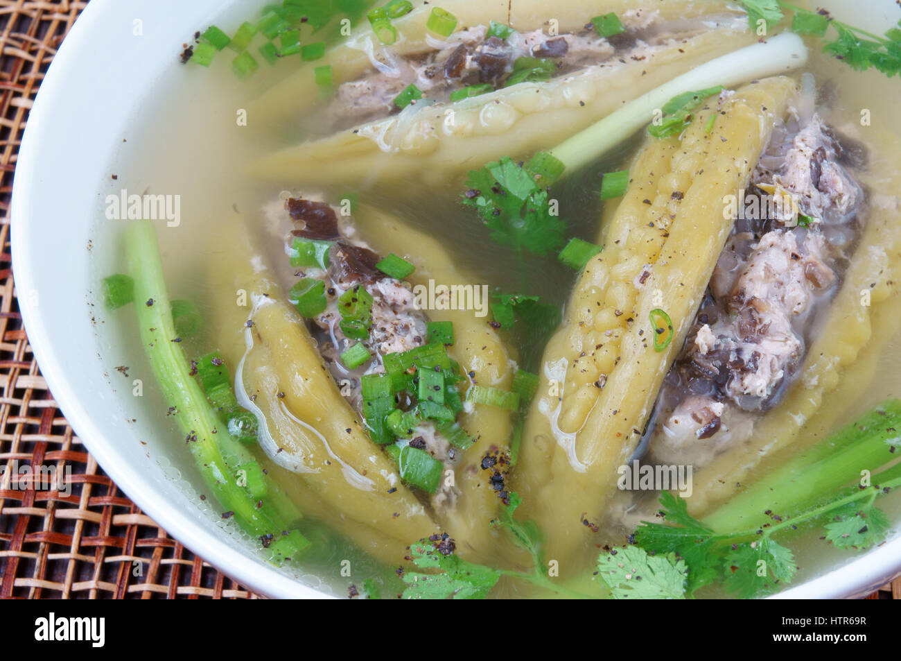 Vietnamese Food Soup Of Bitter Melon Stuffed With Ground Meat A Nutrition Popular Dish In Vietnam Bitter Gourd Rich Vitamin Can Anti Diabetes Stock Photo Alamy