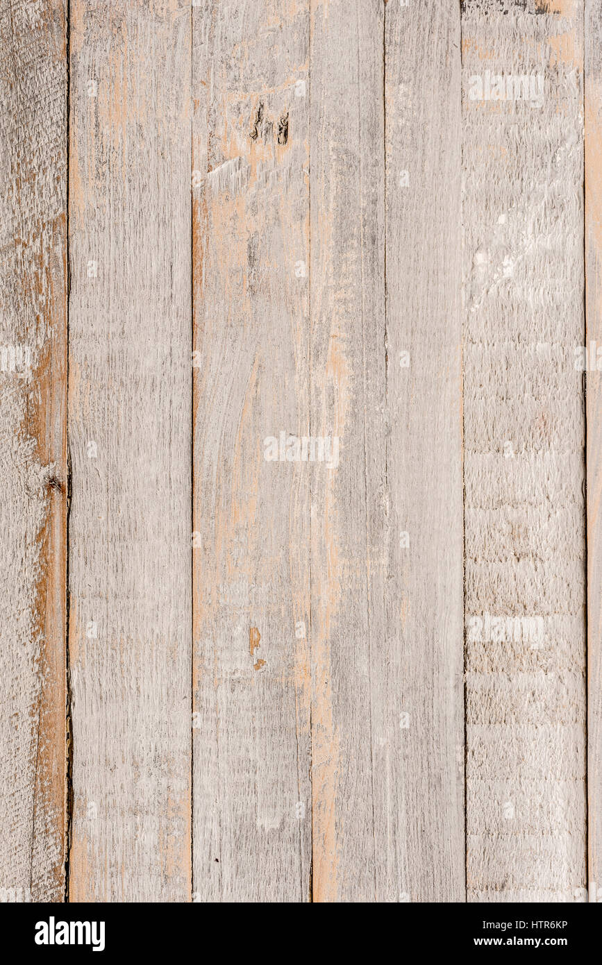 Wooden painted distressed panel made up of  vertical boards Stock Photo