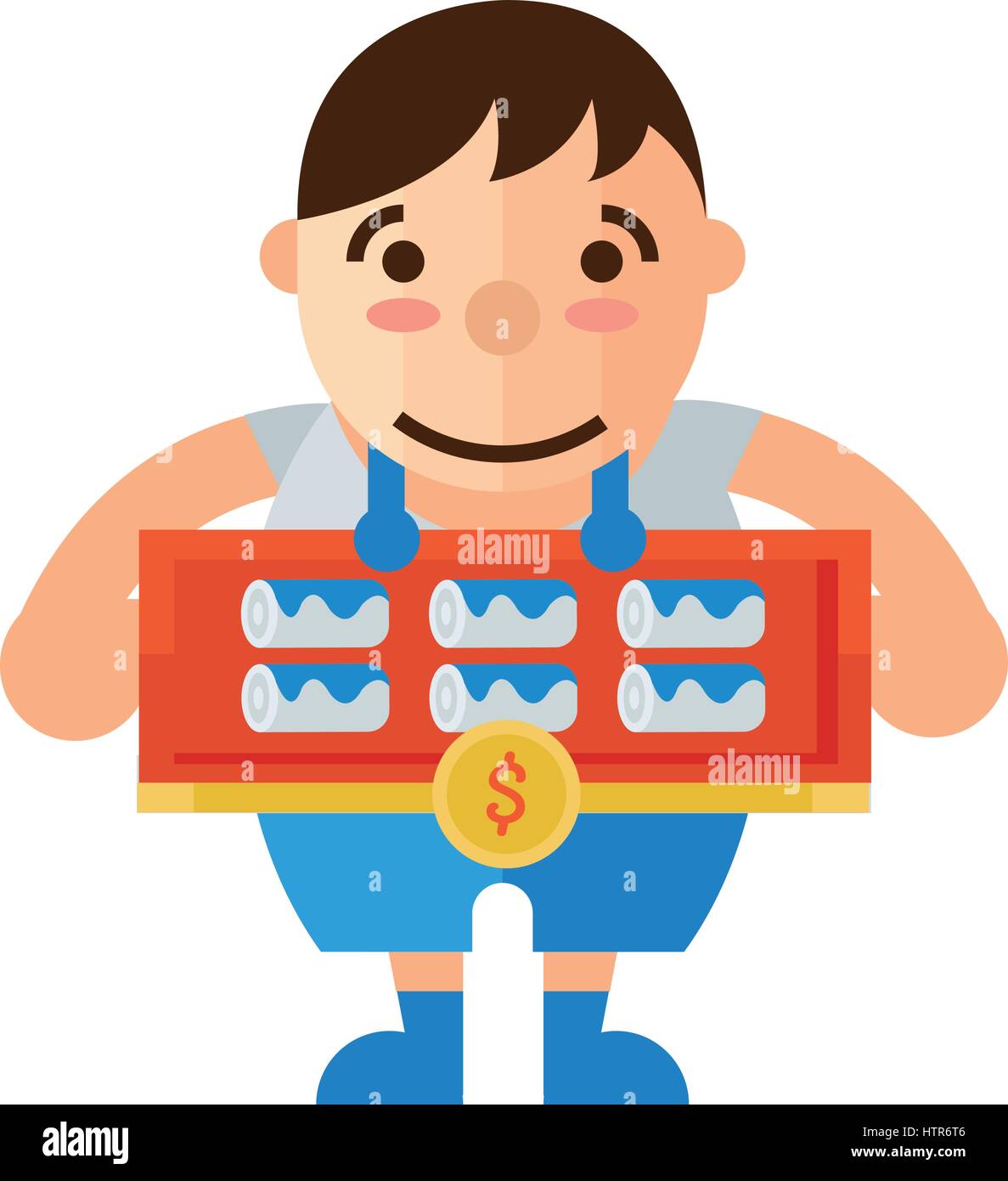 man selling cake roll cartoon Stock Vector Image & Art Alamy