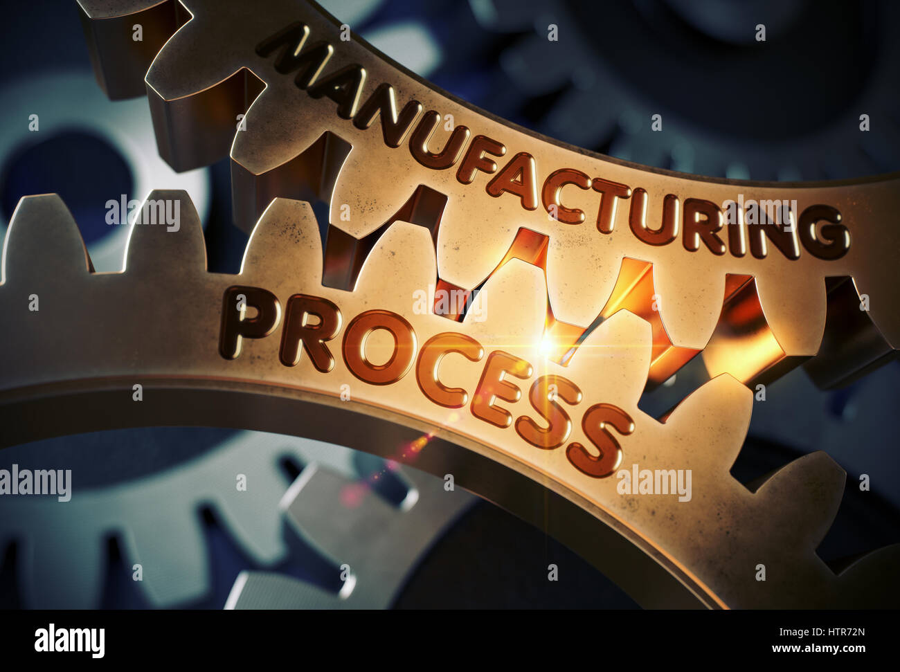 Manufacturing Process. 3D. Stock Photo