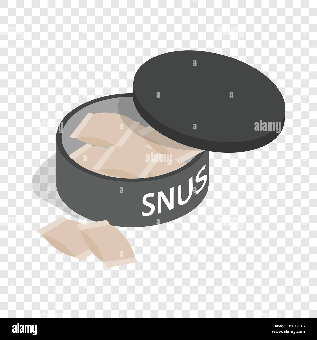 Swedish snus, chewing tobacco isometric icon Stock Vector