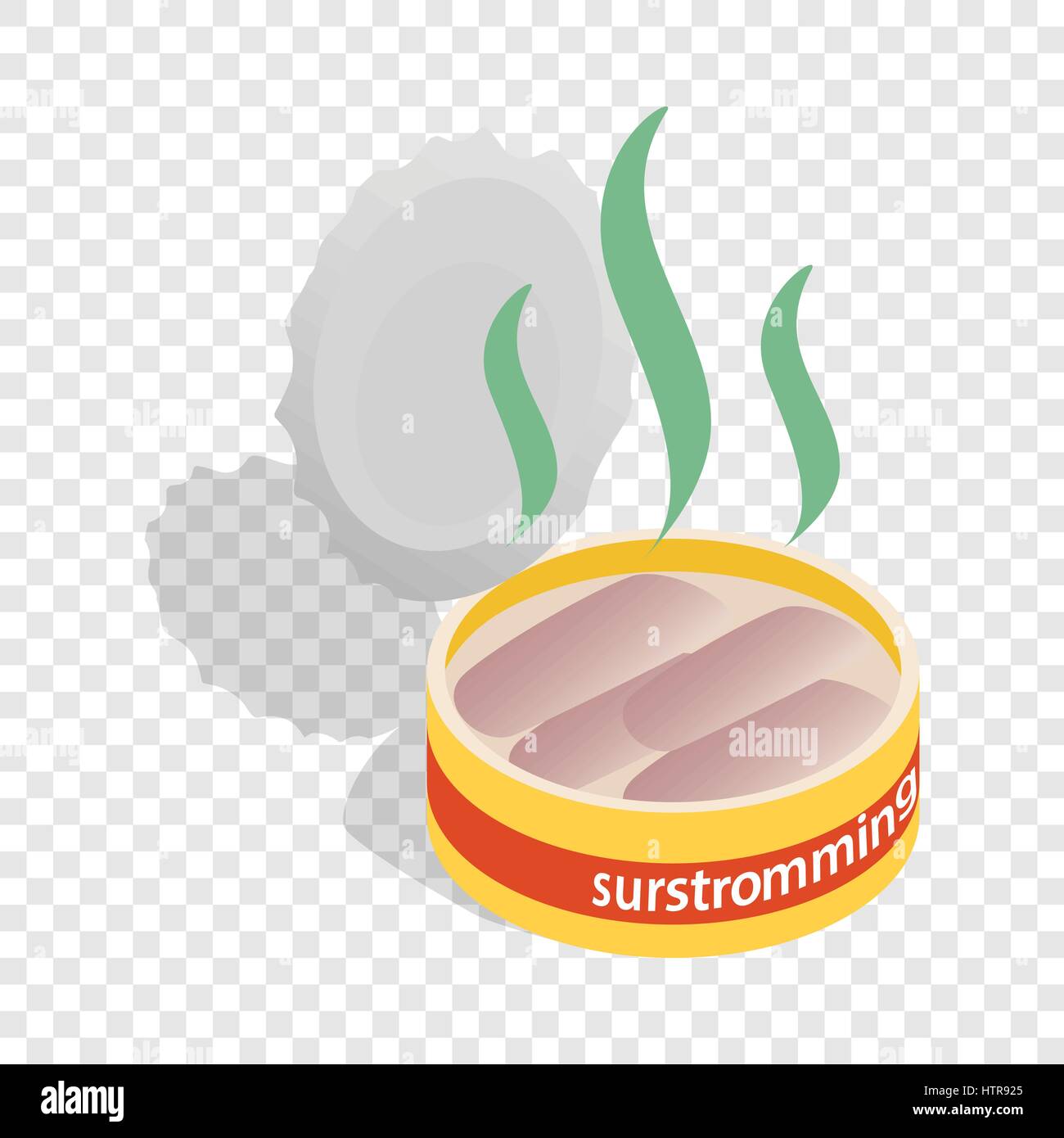 Can of surstomming, danish fermented herring icon Stock Vector Image