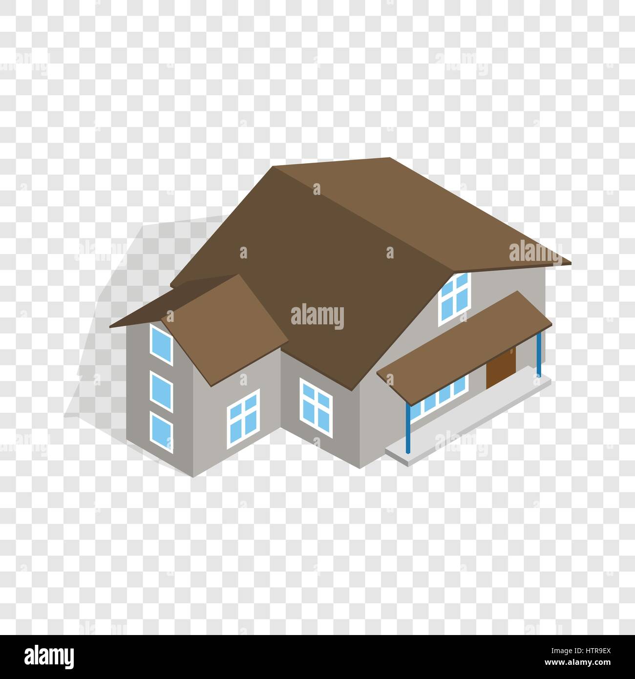 Three storey house isometric icon Stock Vector Image & Art - Alamy