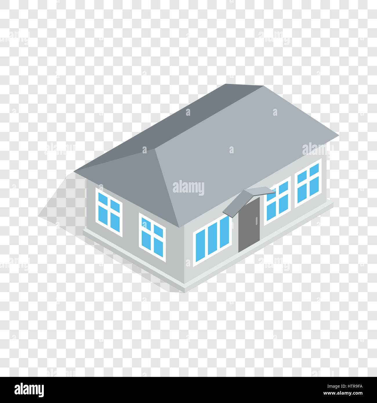 Gray house isometric icon Stock Vector Image & Art - Alamy