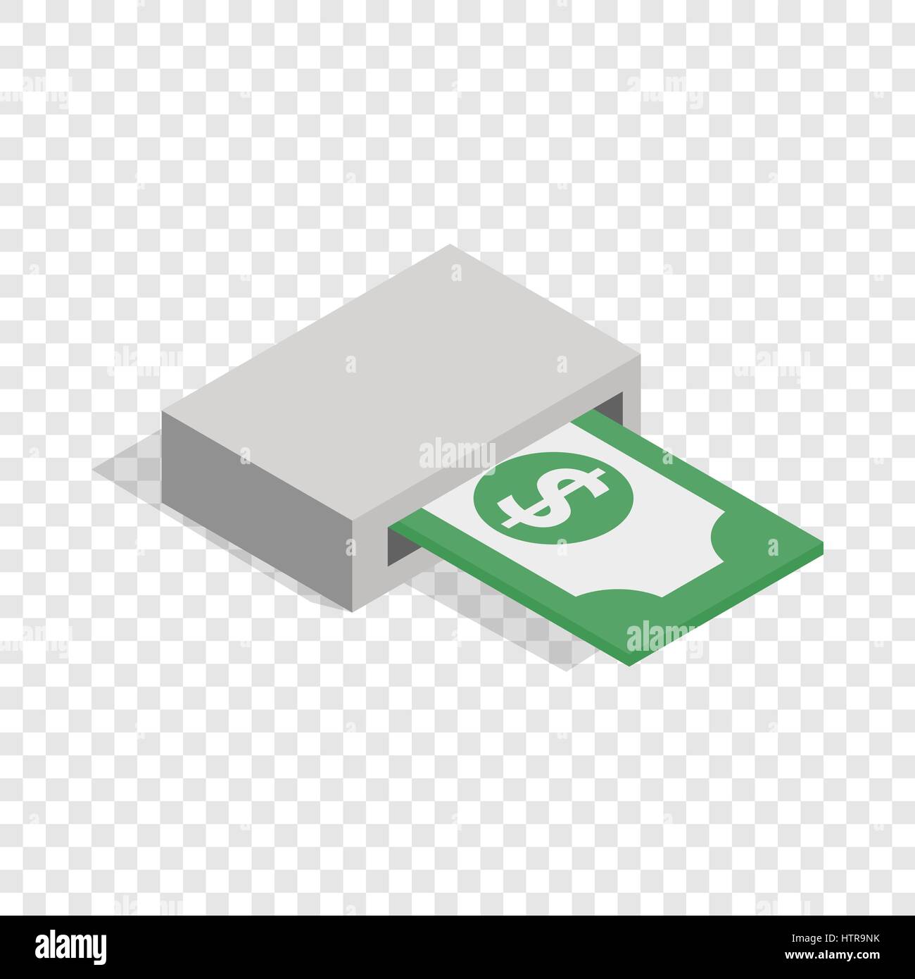 Output of banknotes from atm isometric icon Stock Vector Image & Art ...
