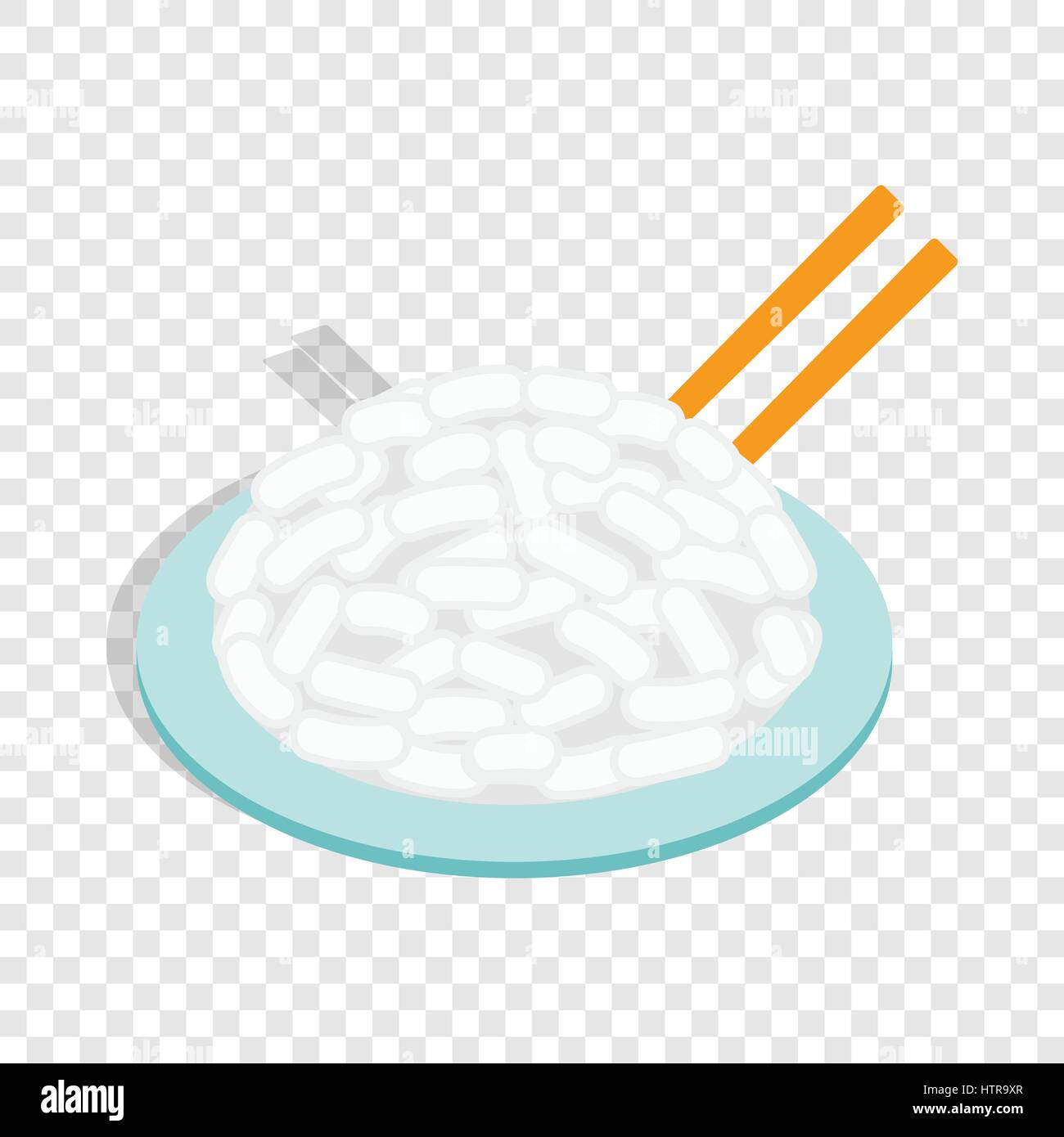 Rice in plate isometric icon Stock Vector Image & Art - Alamy