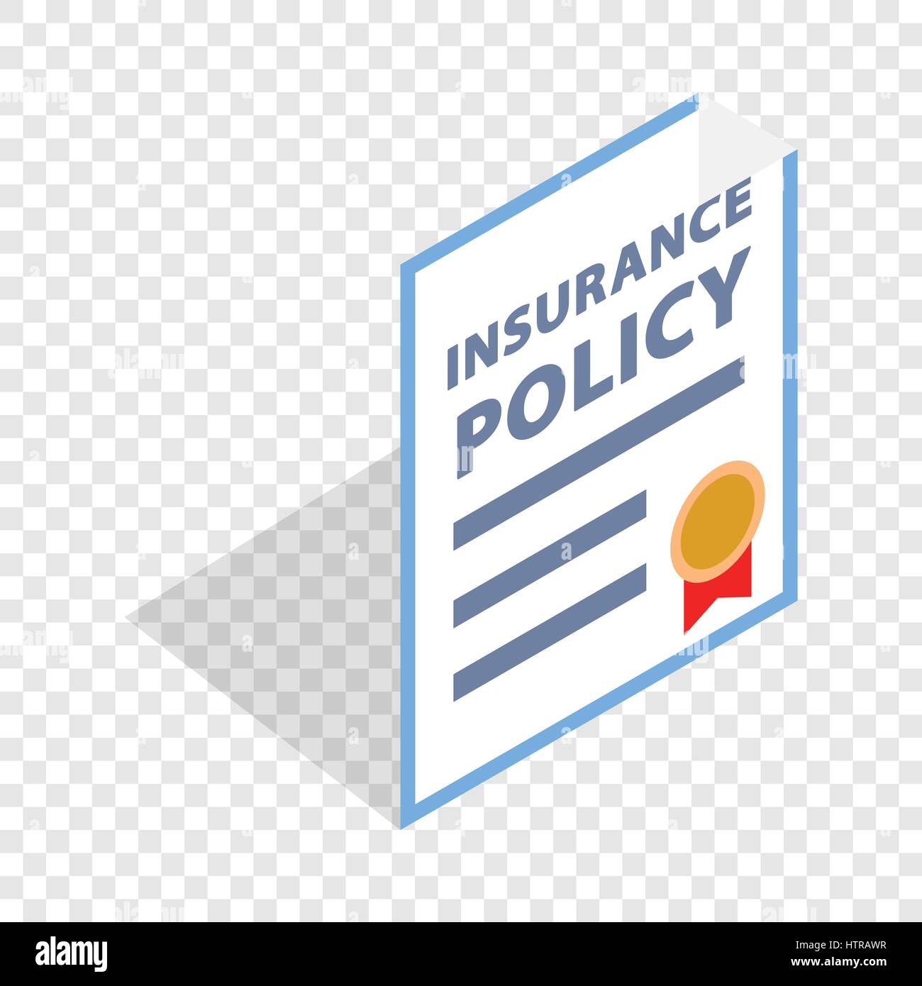 Insurance policy isometric icon Stock Vector Image & Art - Alamy