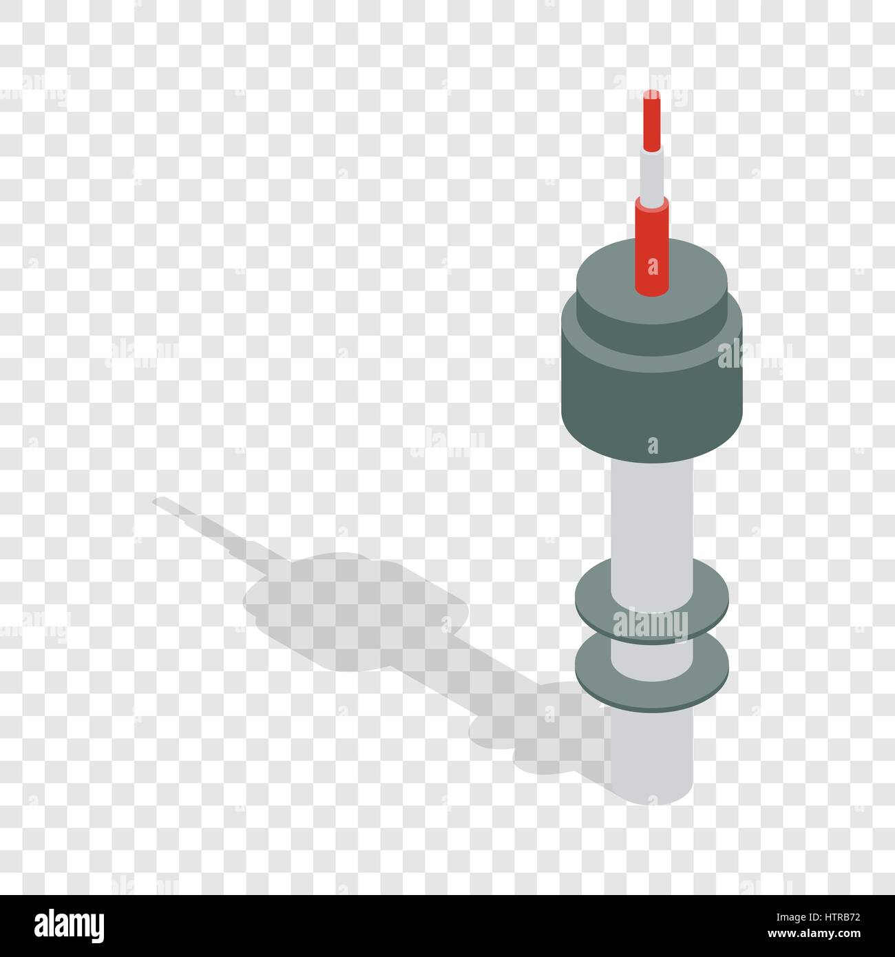 Namsan tower in Seoul isometric icon Stock Vector Image & Art - Alamy