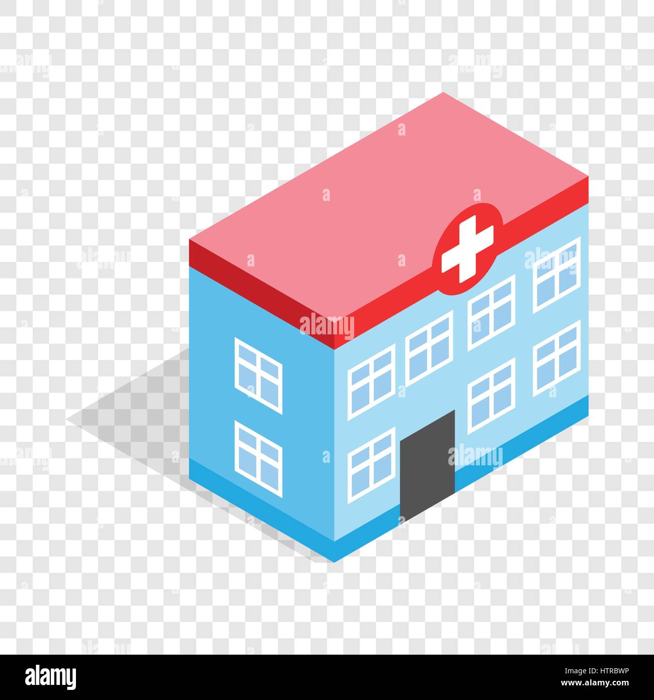 Hospital building isometric icon Stock Vector Image & Art - Alamy
