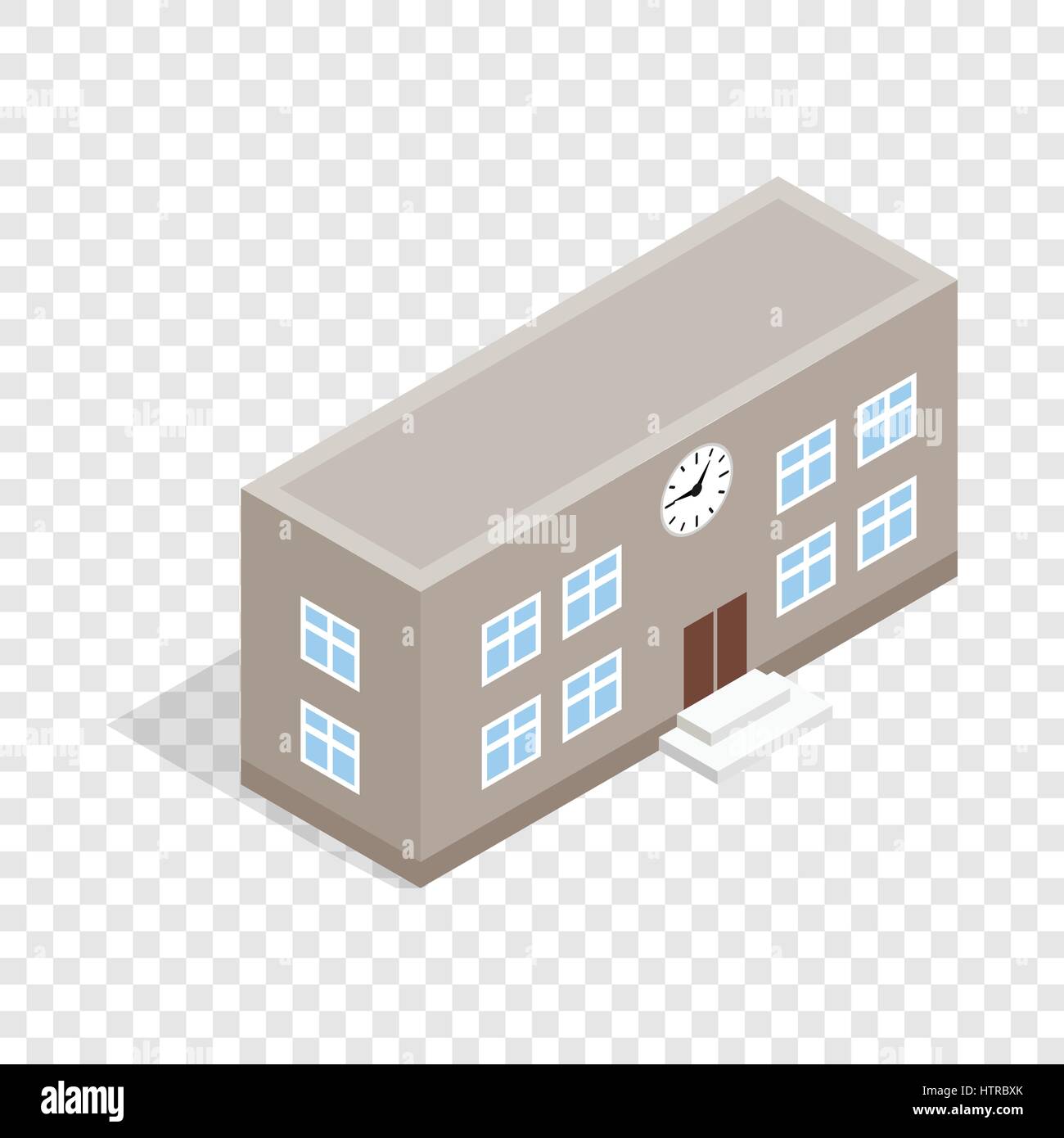 School building isometric icon Stock Vector Image & Art - Alamy