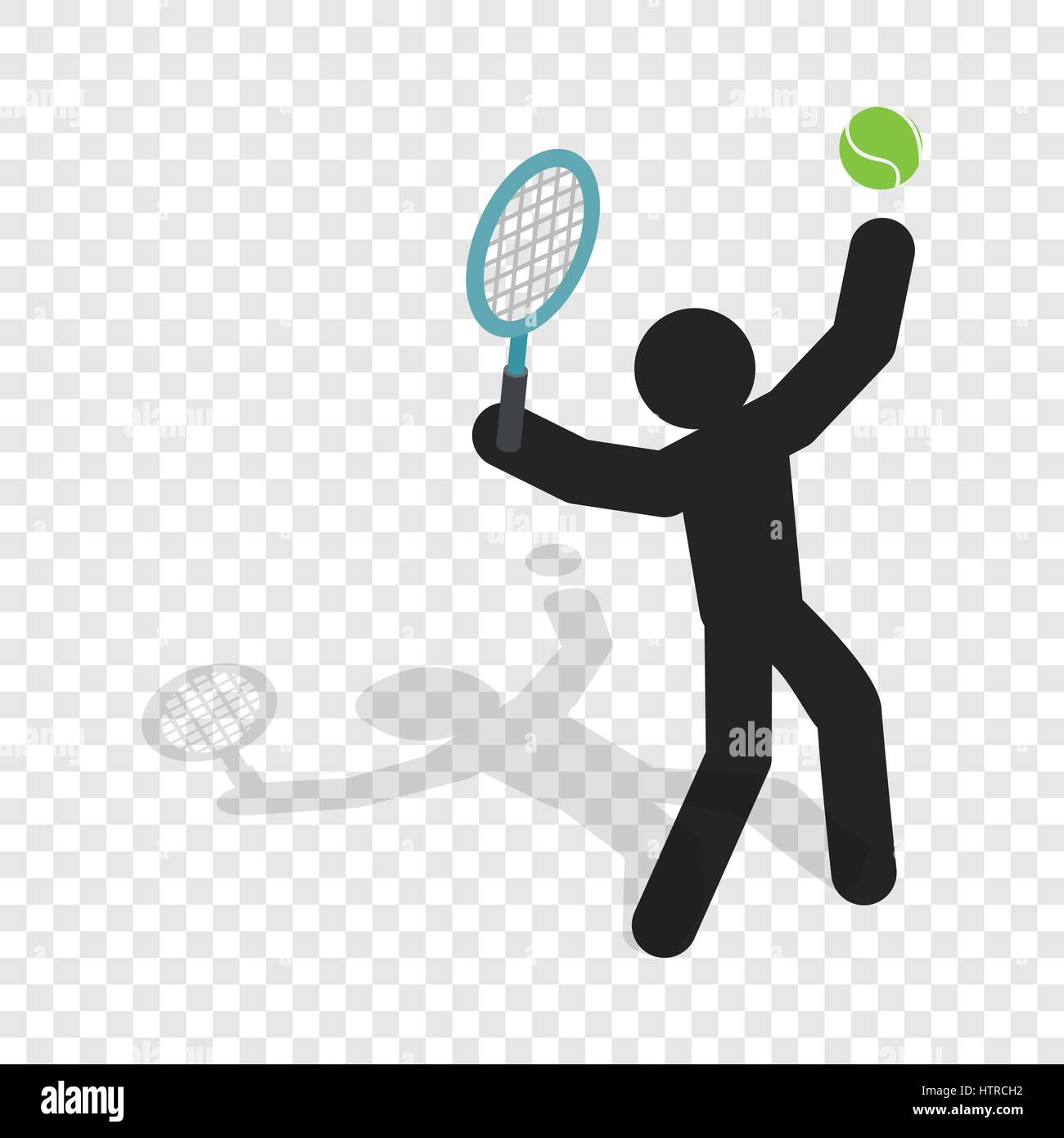 Tennis player isometric icon Stock Vector Image & Art - Alamy