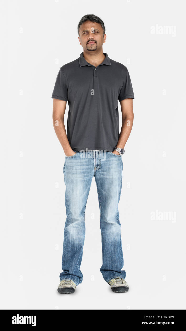 Indian Man Casual Standing Stock Photo - Alamy