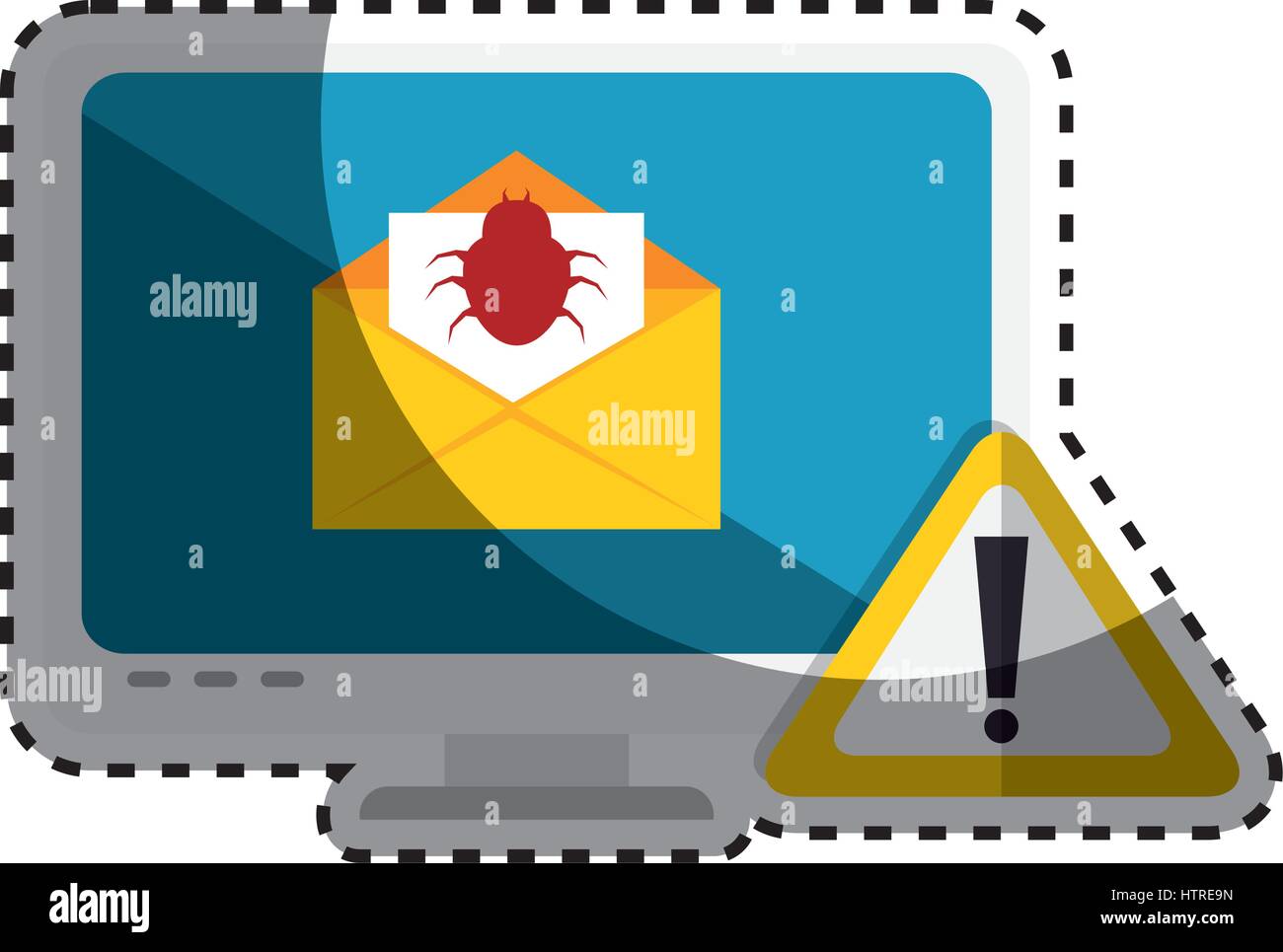Computer Alert Box Stock Image computer with computing alert Stock Vector Image & Art - Alamy