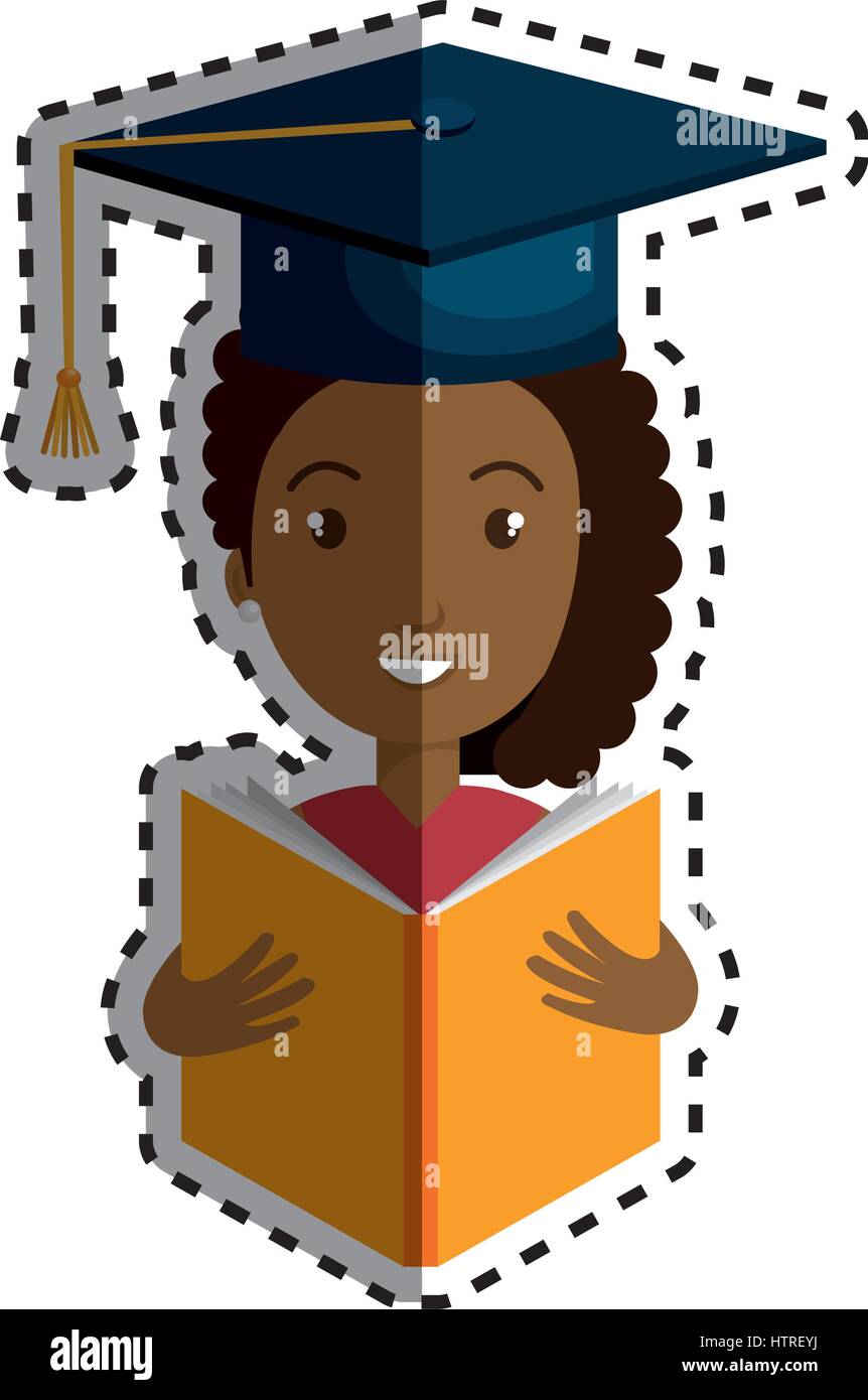 graduated avatar character reading book Stock Vector Image & Art - Alamy