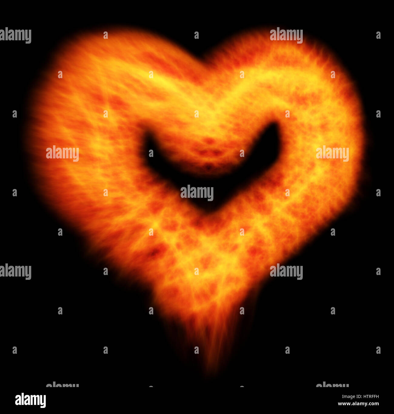 strong fire heart isolated on black background Stock Photo Alamy