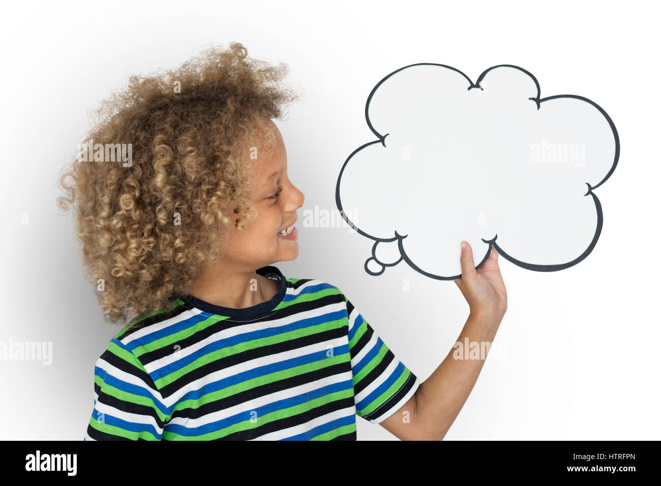 Little Caucasian Boy Smiling Chatbox Stock Photo - Alamy