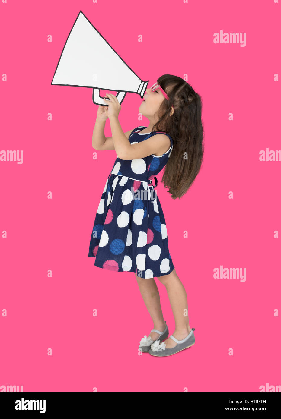 Little Girl Having Fun Portrait Stock