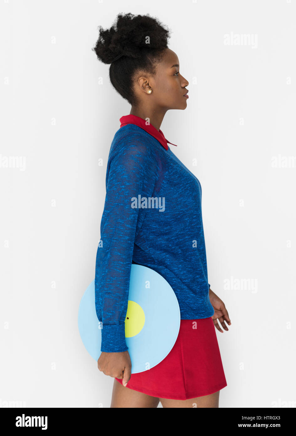 African Descent Female holding Illustration Stock Photo - Alamy