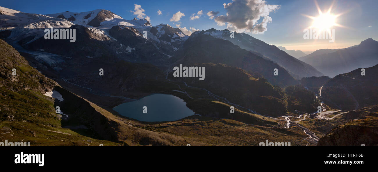 Switzerland Scene, mountains and Lake Stock Photo