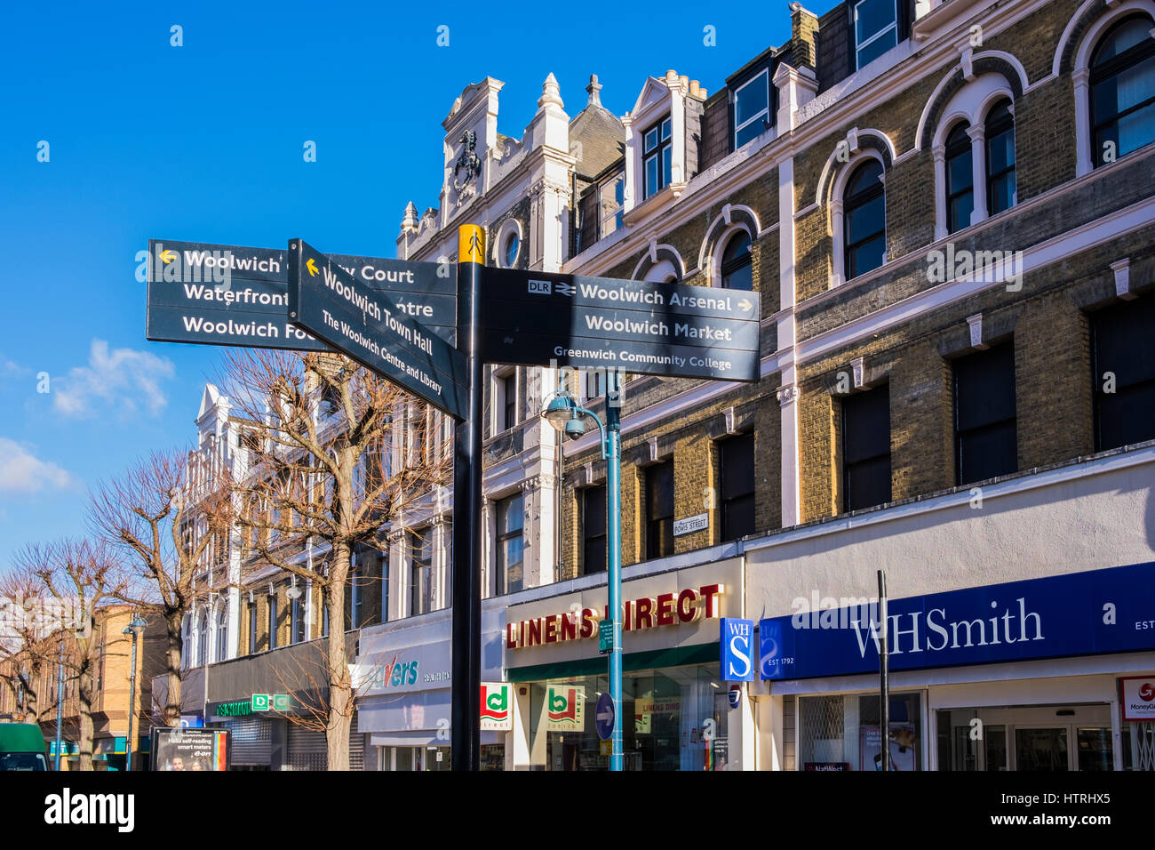 Powis Street shops in the Town Centre, Woolwich, London, England, U.K Stock Photo Alamy