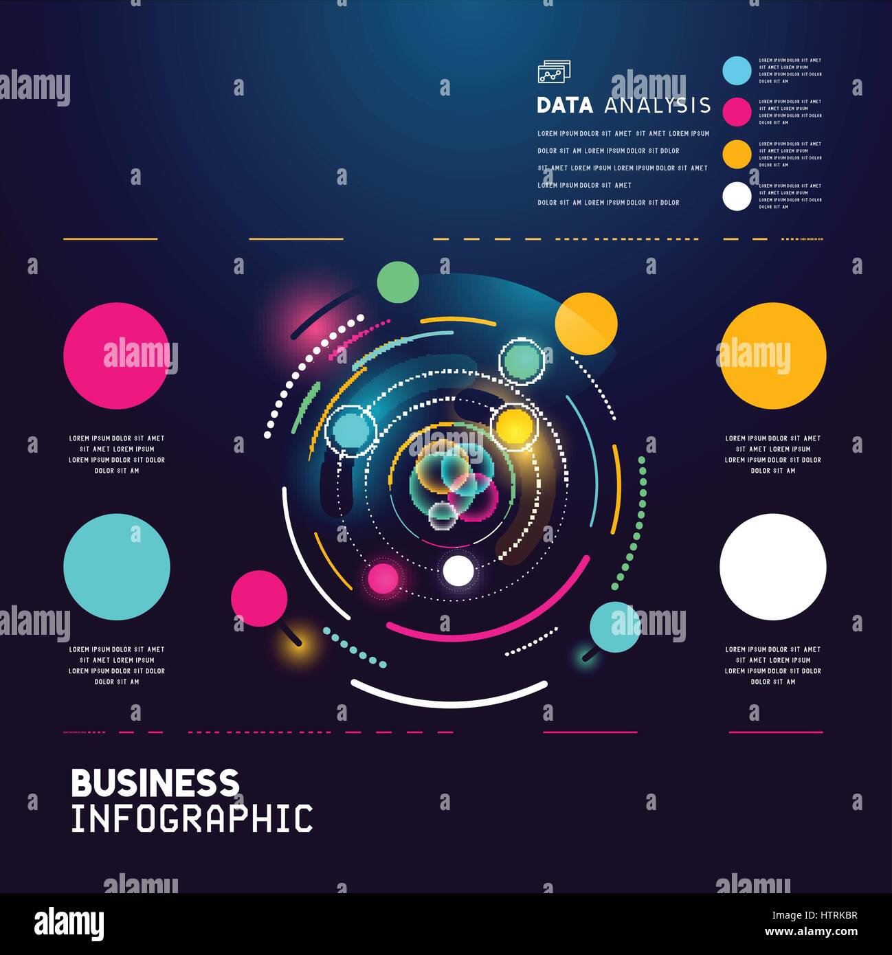 A detailed and technical business graph infographic element. Vector illustration Stock Vector