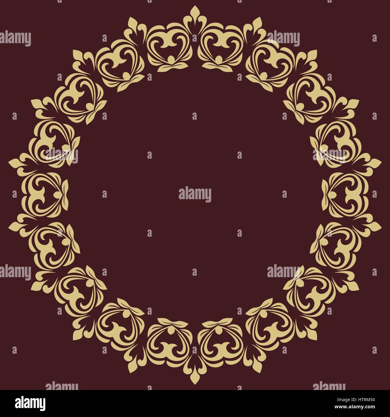 Floral Modern Vector Round Frame Stock Vector Image & Art - Alamy