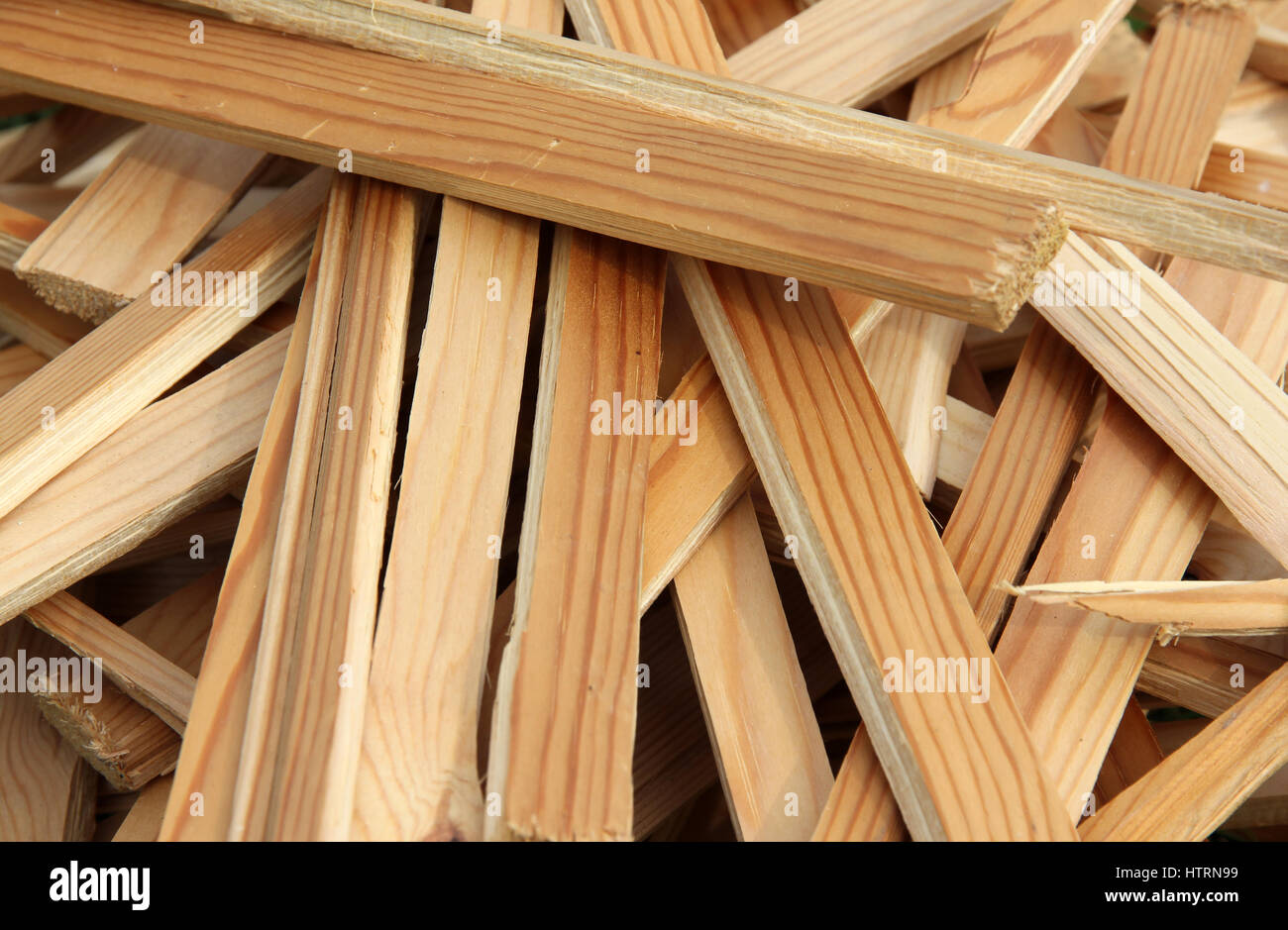 pine wood kindling Stock Photo
