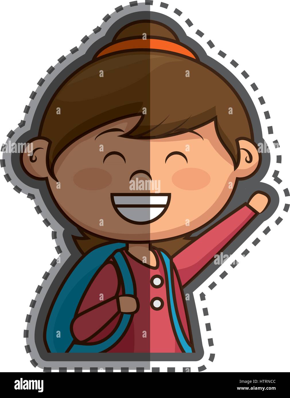 cute little girl character Stock Vector Image & Art - Alamy